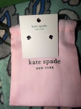Kate Spade silver Spade Stud Earrings *nwt